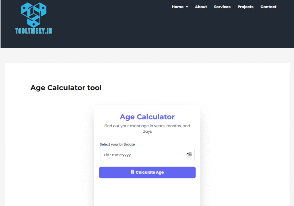 Age Calculator tool